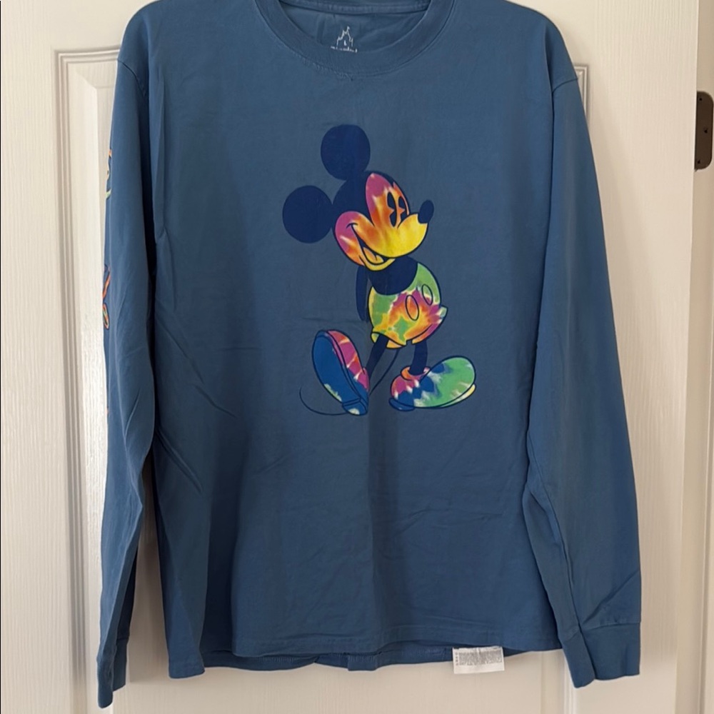 Disney Blue Mickey Mouse Long Sleeve Shirt